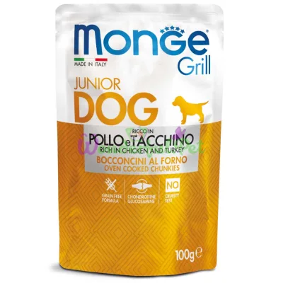 Влажный корм MONGE DOG GRILL Puppy Junior Chicken Turkey 100 г