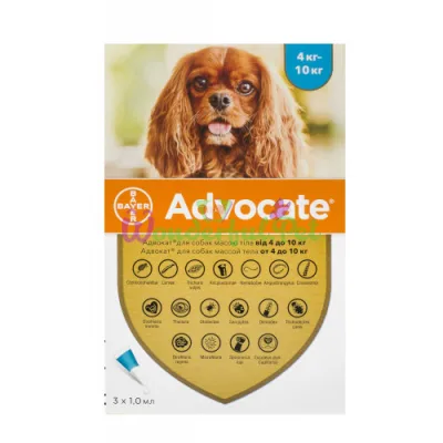 Капли Bayer Advocate Dog 4-10 кг упаковка