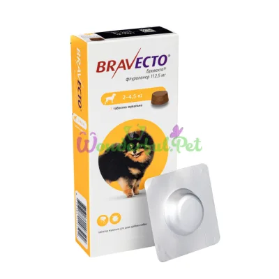 Таблетка MSD Animal Health Bravecto 2-4.5 кг 112.5 мг