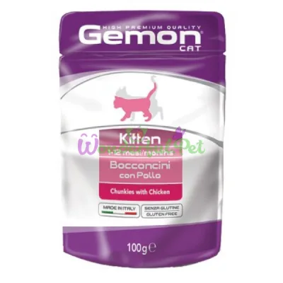 Влажный корм GEMON CAT WET Kitten Chicken 100 г